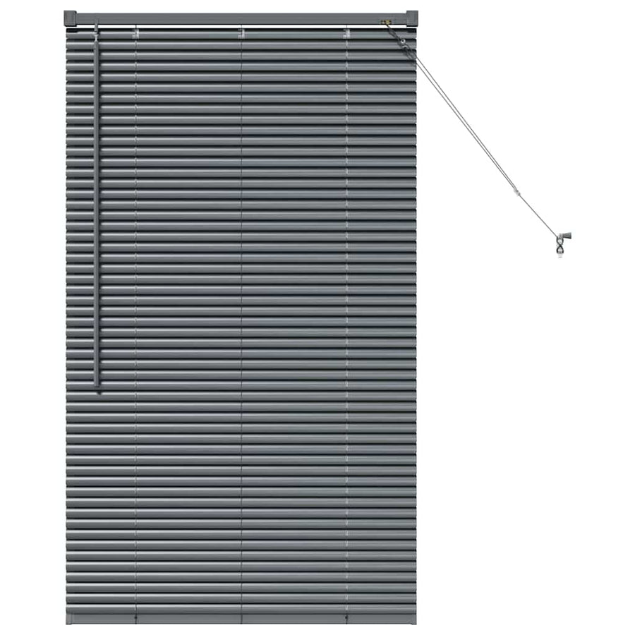 Raam Blind met gordijnen Anders Donkergrijs 80 x 130 cm Aluminium