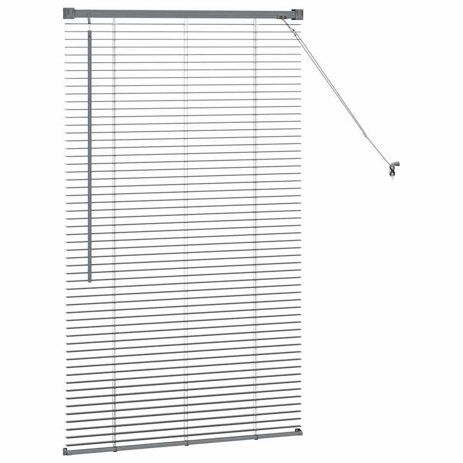 Raam Blind met gordijnen Anders Donkergrijs 80 x 130 cm Aluminium