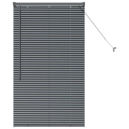 Raam Blind met gordijnen Anders Donkergrijs 80 x 130 cm Aluminium