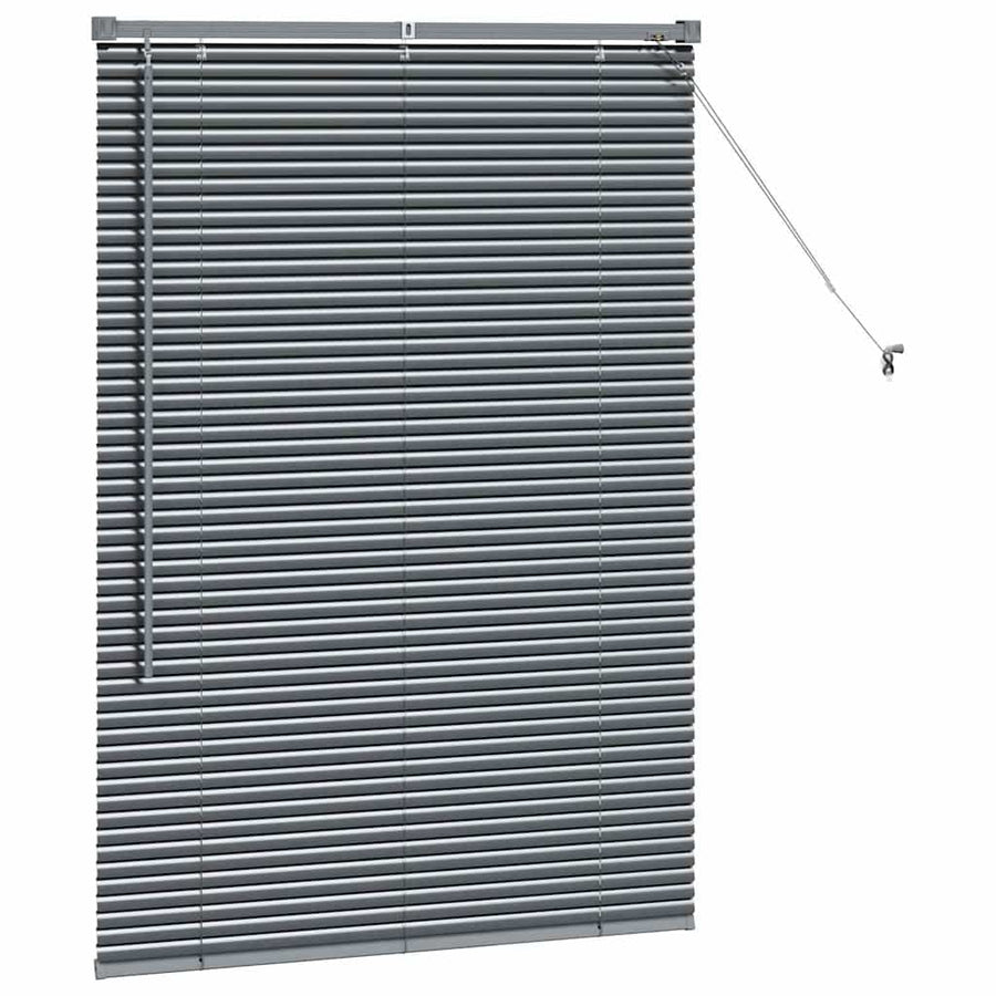 Raam Blind met gordijnen Anders Donkergrijs 80 x 130 cm Aluminium