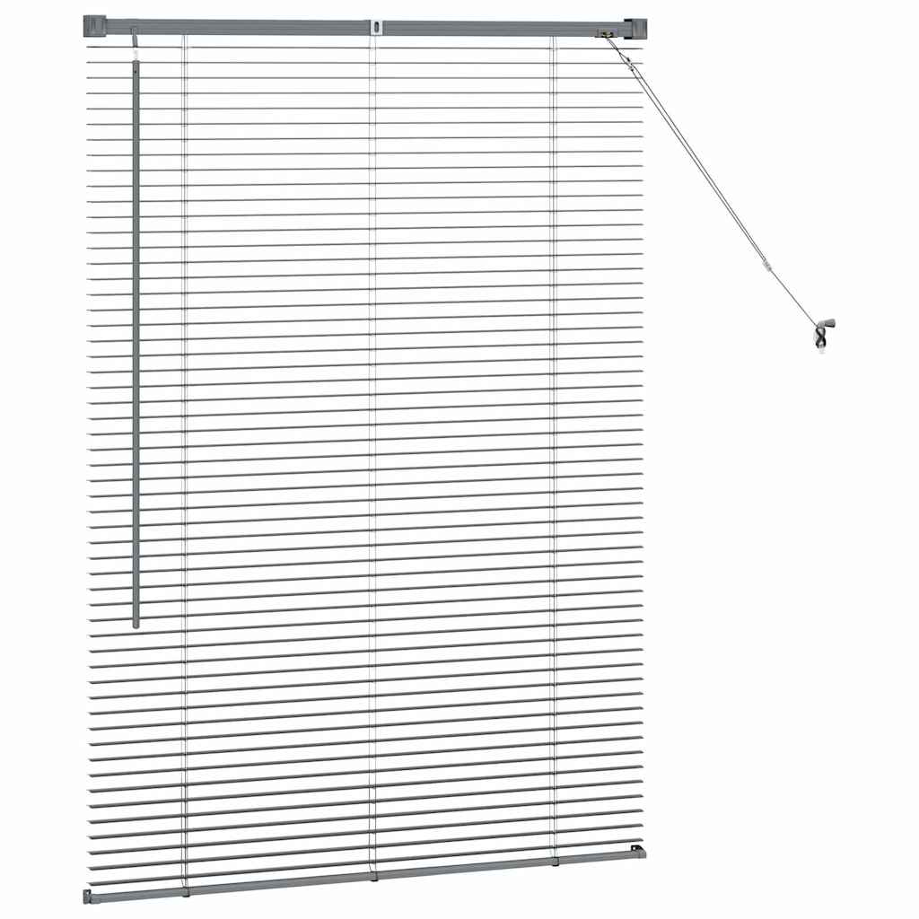 Raam Blind met gordijnen Anders Donkergrijs 80 x 130 cm Aluminium