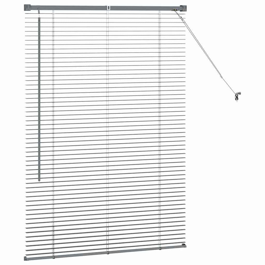 Raam Blind met gordijnen Anders Donkergrijs 80 x 130 cm Aluminium