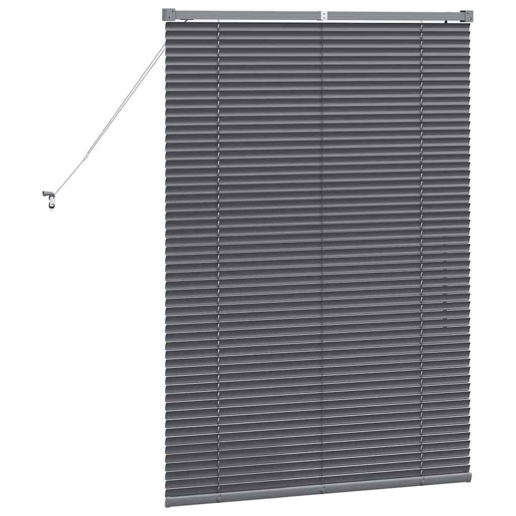 Raam Blind met gordijnen Anders Donkergrijs 80 x 130 cm Aluminium