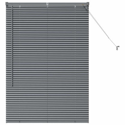 Raam Blind met gordijnen Anders Donkergrijs 80 x 130 cm Aluminium