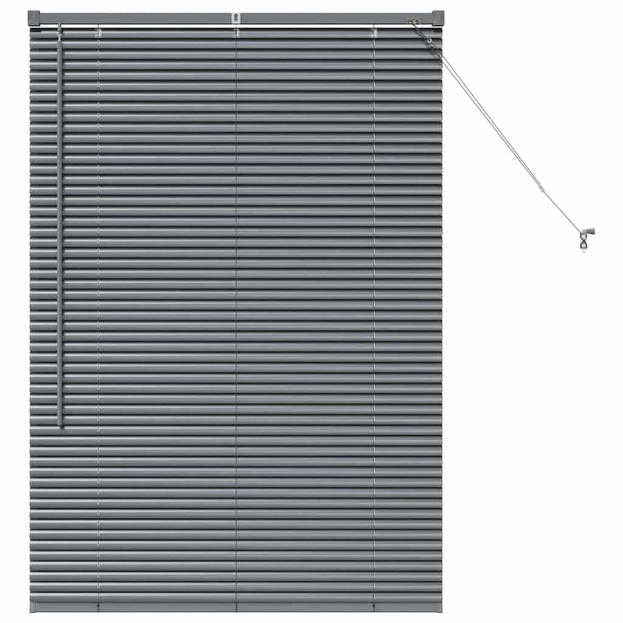 Raam Blind met gordijnen Anders Donkergrijs 80 x 130 cm Aluminium