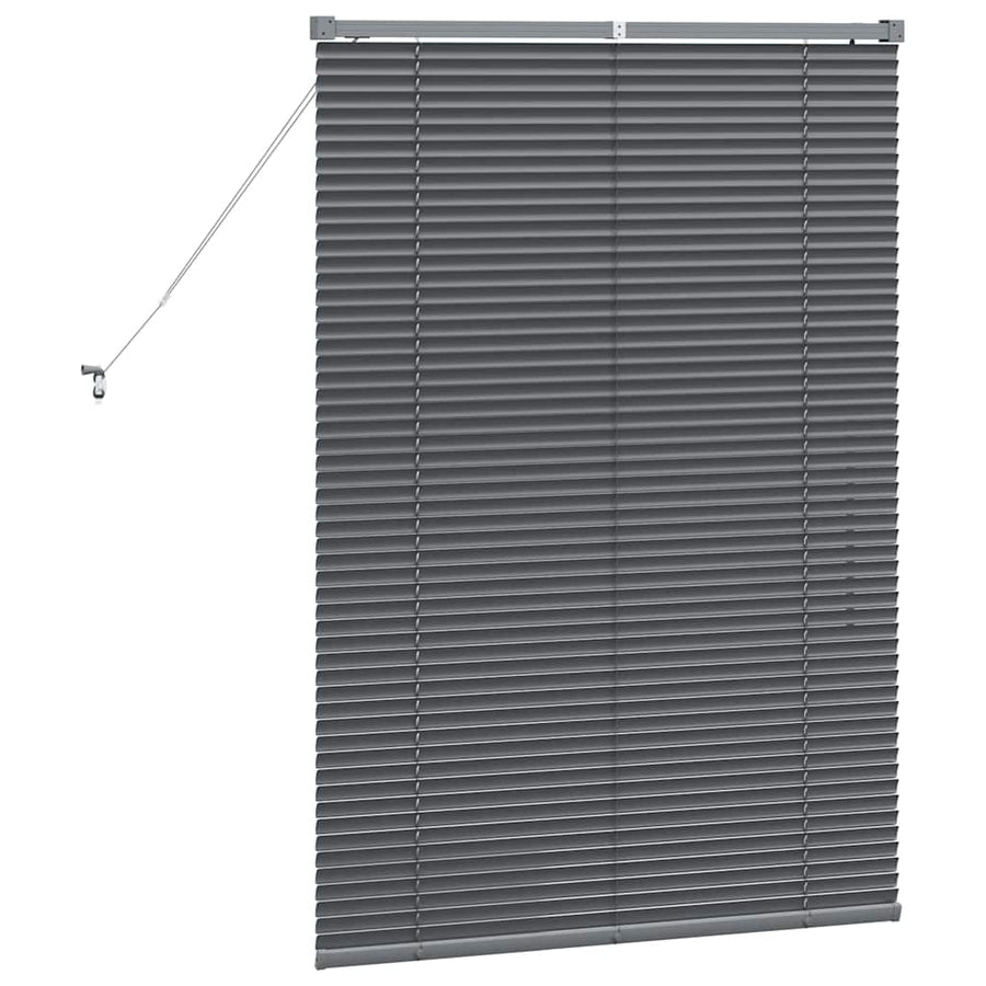 Raam Blind met gordijnen Anders Donkergrijs 80 x 130 cm Aluminium