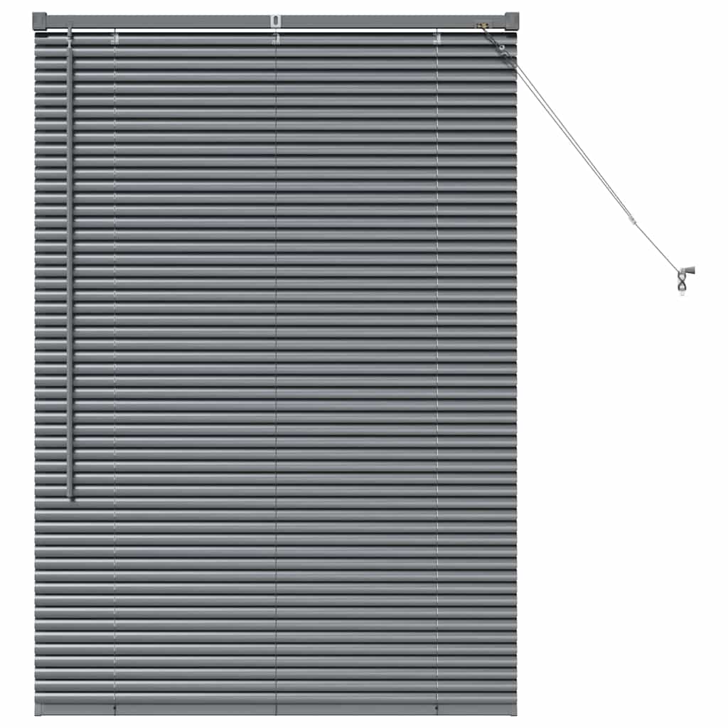 Raam Blind met gordijnen Anders Donkergrijs 80 x 130 cm Aluminium