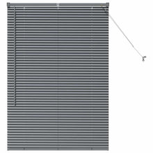 Raam Blind met gordijnen Anders Donkergrijs 80 x 130 cm Aluminium