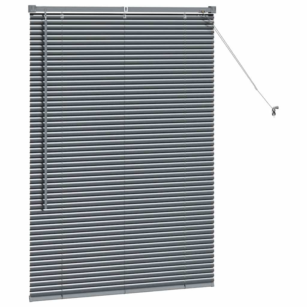 Raam Blind met gordijnen Anders Donkergrijs 80 x 130 cm Aluminium