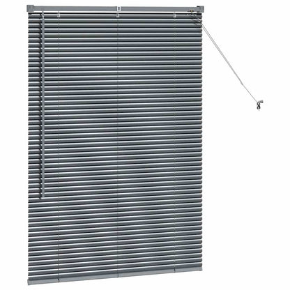 Raam Blind met gordijnen Anders Donkergrijs 80 x 130 cm Aluminium