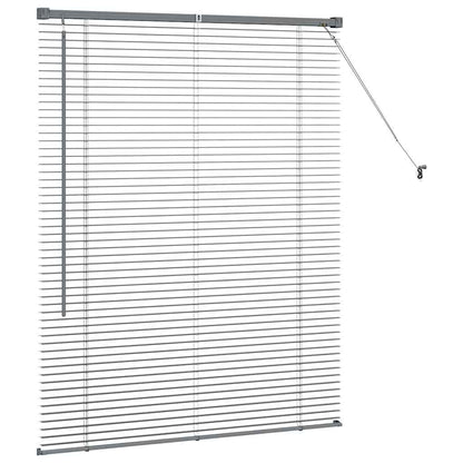 Raam Blind met gordijnen Anders Donkergrijs 100 x 130 cm Aluminium