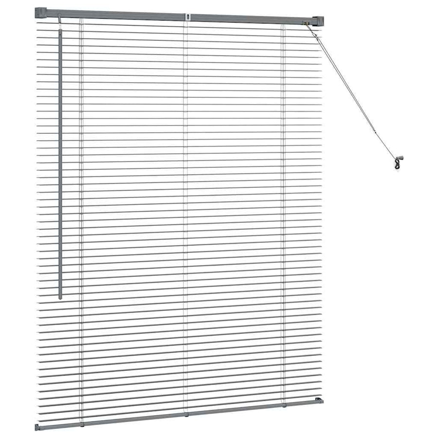Raam Blind met gordijnen Anders Donkergrijs 100 x 130 cm Aluminium