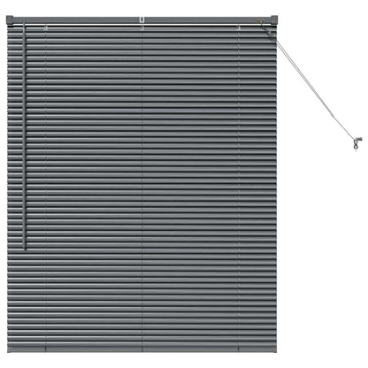 Raam Blind met gordijnen Anders Donkergrijs 100 x 130 cm Aluminium
