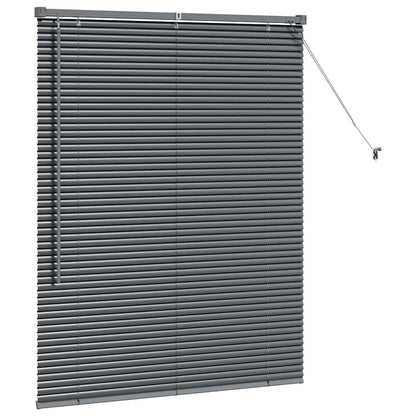 Raam Blind met gordijnen Anders Donkergrijs 105 x 130 cm Aluminium