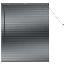 Raam Blind met gordijnen Anders Donkergrijs 105 x 130 cm Aluminium