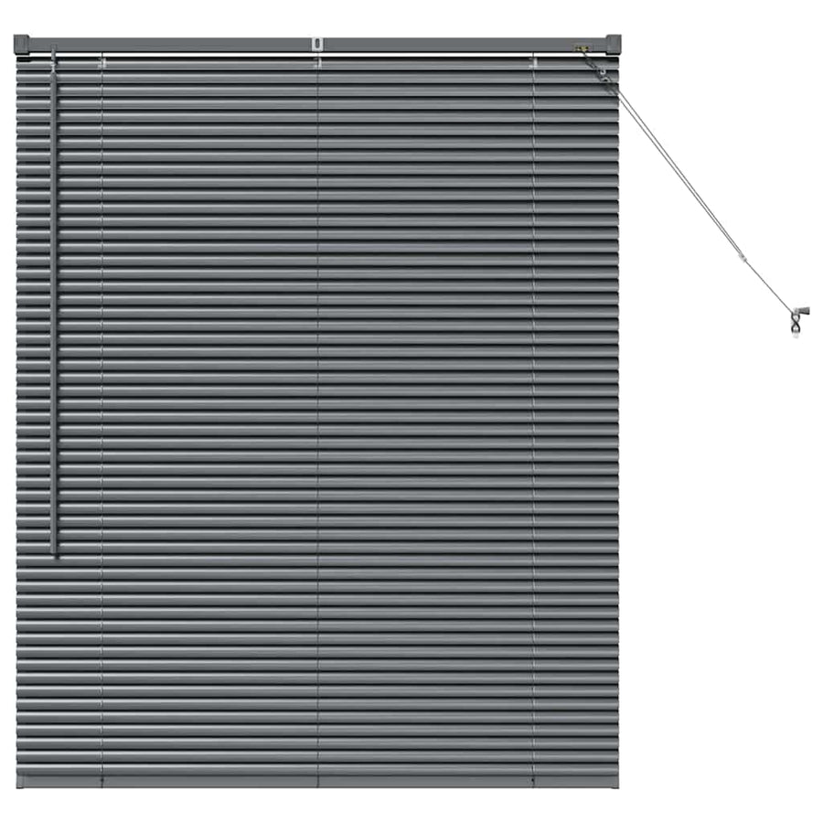 Raam Blind met gordijnen Anders Donkergrijs 105 x 130 cm Aluminium