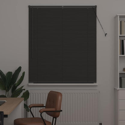 Raam Blind met gordijnen Anders Donkergrijs 110 x 130 cm Aluminium