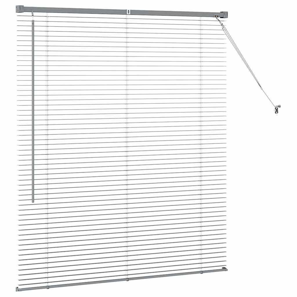 Raam Blind met gordijnen Anders Donkergrijs 110 x 130 cm Aluminium