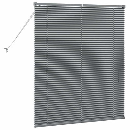 Raam Blind met gordijnen Anders Donkergrijs 80 x 130 cm Aluminium