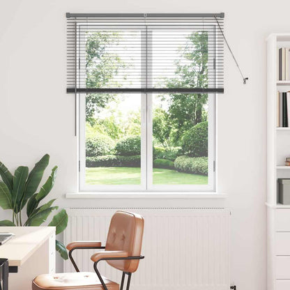 Raam Blind met gordijnen Anders Donkergrijs 80 x 130 cm Aluminium