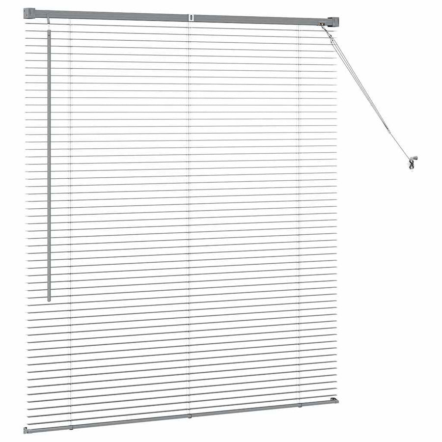 Raam Blind met gordijnen Anders Donkergrijs 80 x 130 cm Aluminium