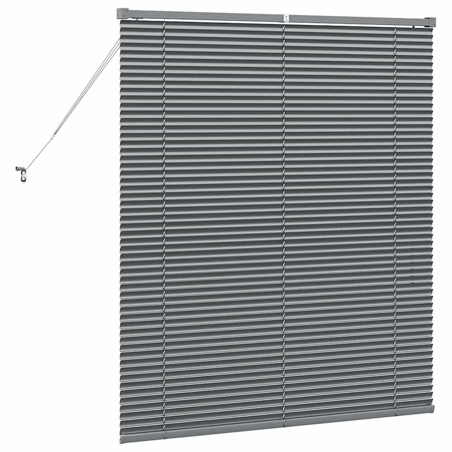 Raam Blind met gordijnen Anders Donkergrijs 80 x 130 cm Aluminium