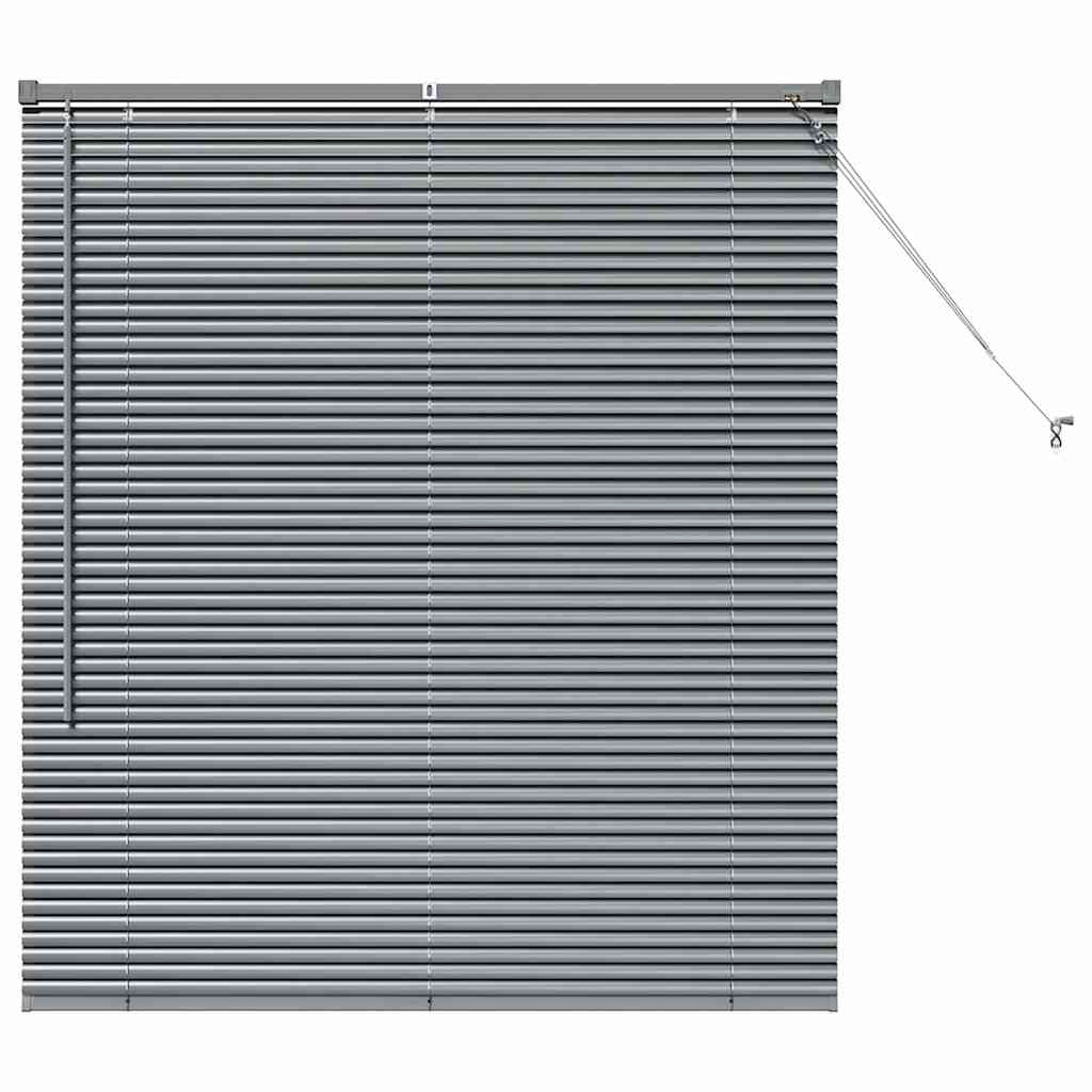 Raam Blind met gordijnen Anders Donkergrijs 80 x 130 cm Aluminium