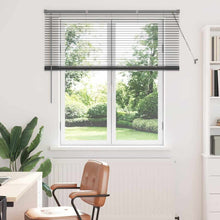 Raam Blind met gordijnen Anders Donkergrijs 130 x 130 cm Aluminium