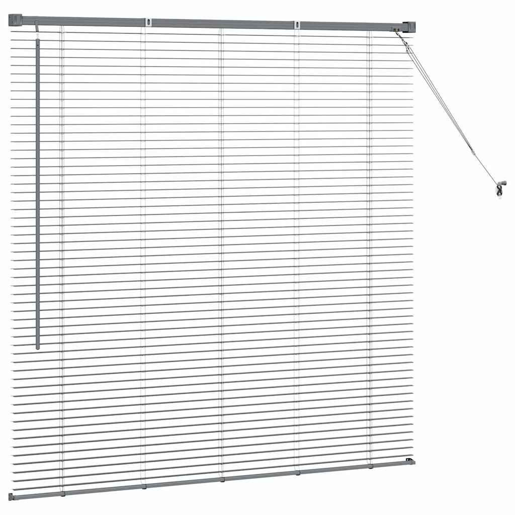 Raam Blind met gordijnen Anders Donkergrijs 130 x 130 cm Aluminium