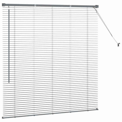 Raam Blind met gordijnen Anders Donkergrijs 130 x 130 cm Aluminium