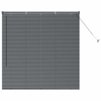 Raam Blind met gordijnen Anders Donkergrijs 130 x 130 cm Aluminium
