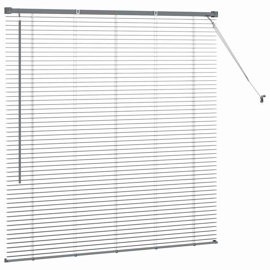 Raam Blind met gordijnen Anders Donkergrijs 80 x 130 cm Aluminium