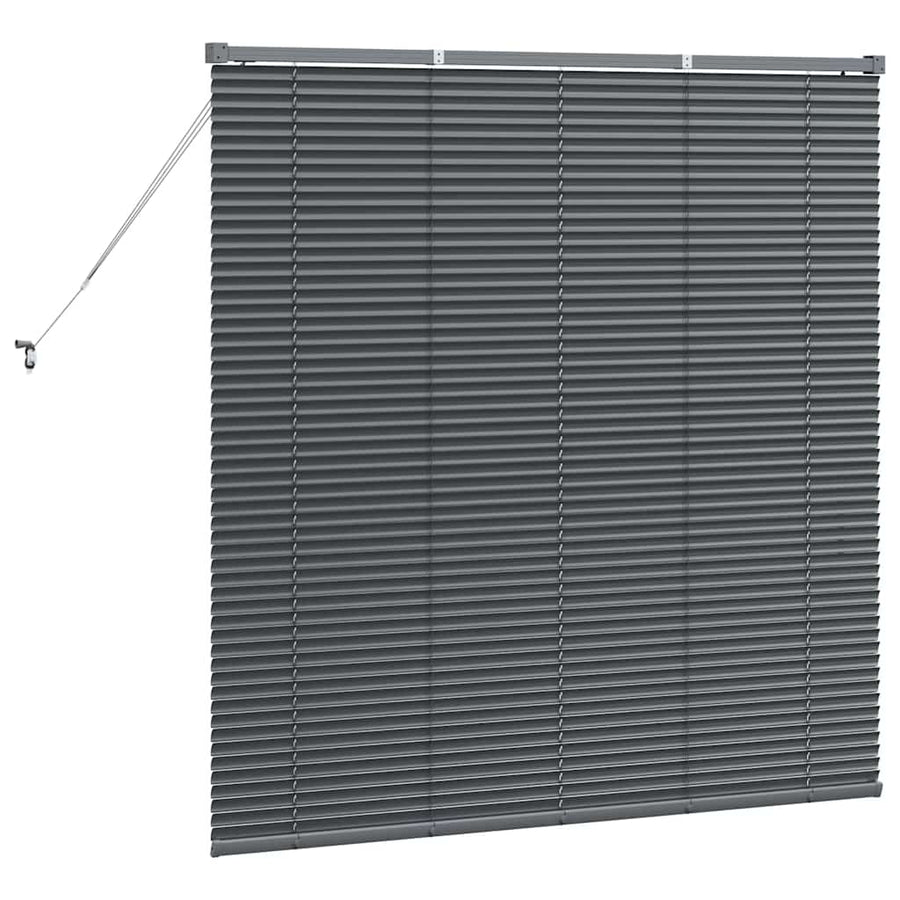Raam Blind met gordijnen Anders Donkergrijs 80 x 130 cm Aluminium