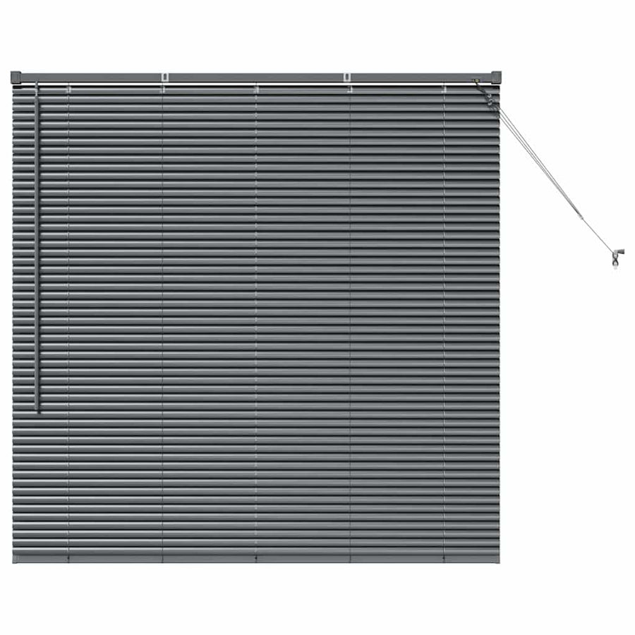 Raam Blind met gordijnen Anders Donkergrijs 80 x 130 cm Aluminium