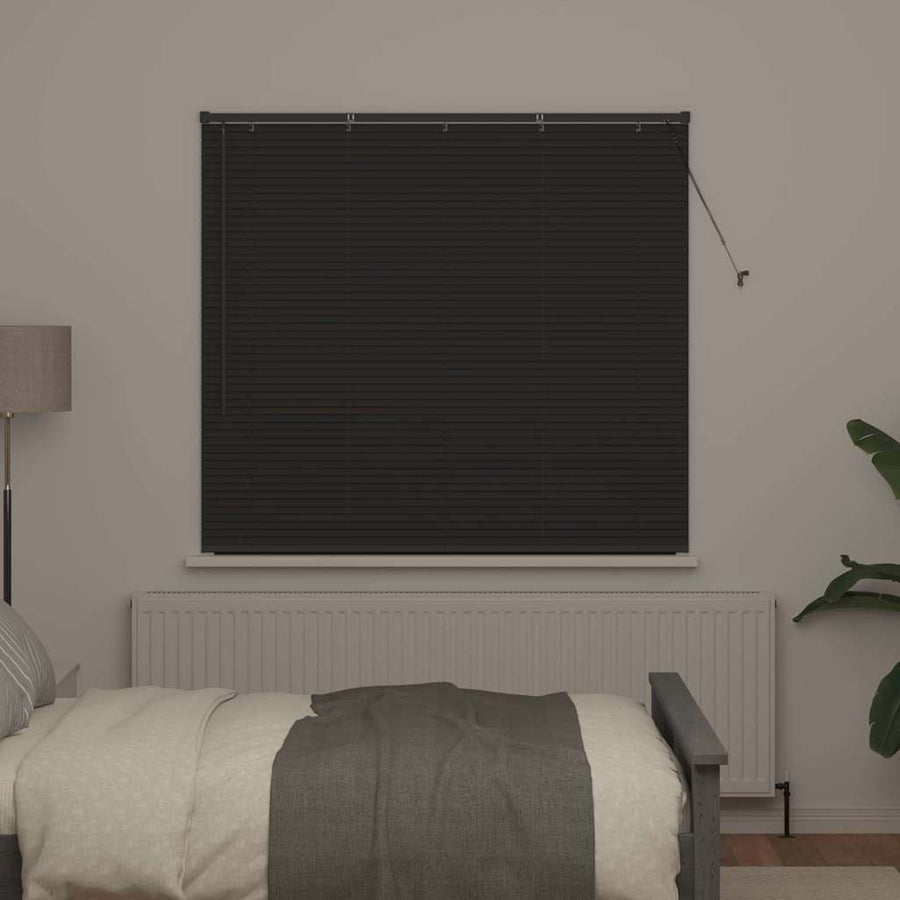 Raam Blind met gordijnen Anders Donkergrijs 80 x 130 cm Aluminium