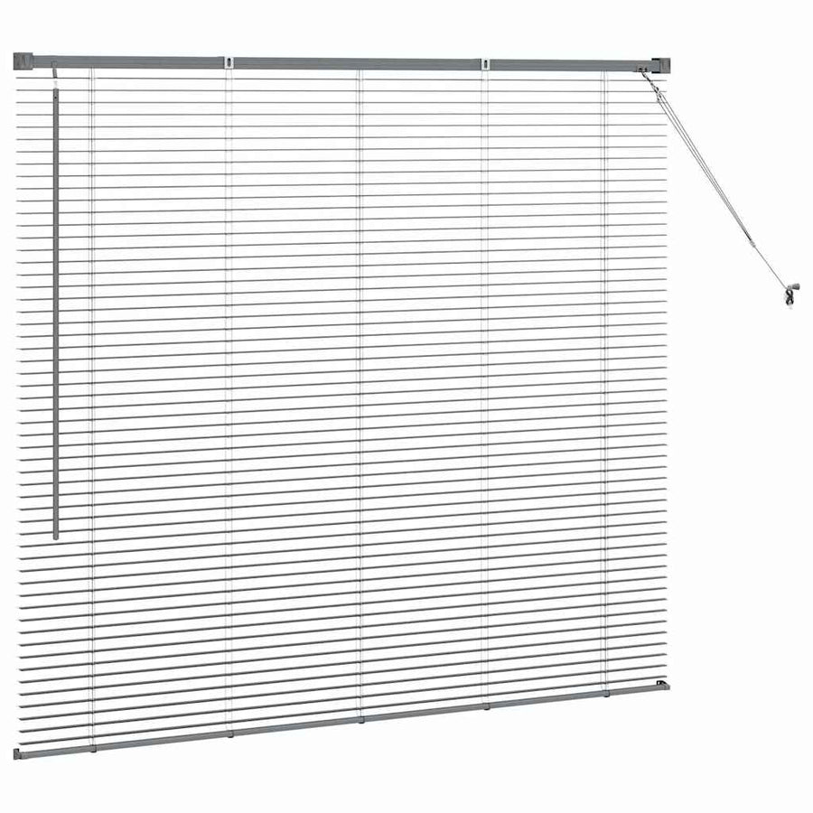 Raam Blind met gordijnen Anders Donkergrijs 80 x 130 cm Aluminium