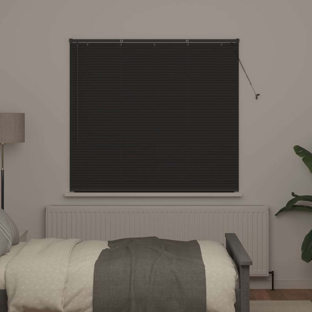 Raam Blind met gordijnen Anders Donkergrijs 80 x 130 cm Aluminium