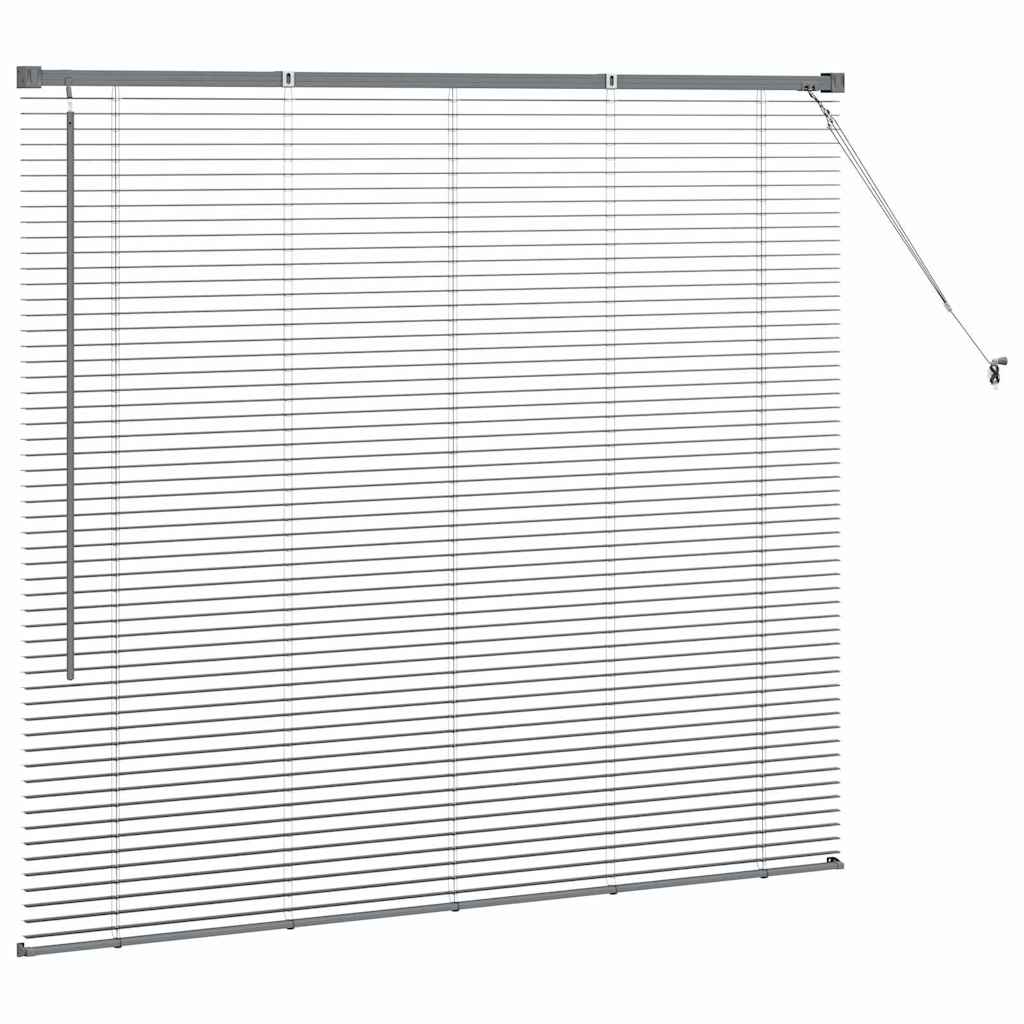 Raam Blind met gordijnen Anders Donkergrijs 80 x 130 cm Aluminium