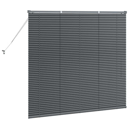 Raam Blind met gordijnen Anders Donkergrijs 80 x 130 cm Aluminium