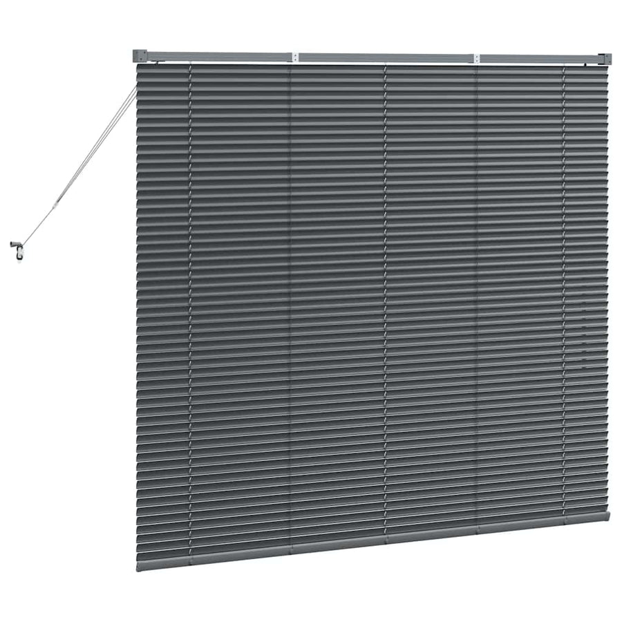 Raam Blind met gordijnen Anders Donkergrijs 80 x 130 cm Aluminium