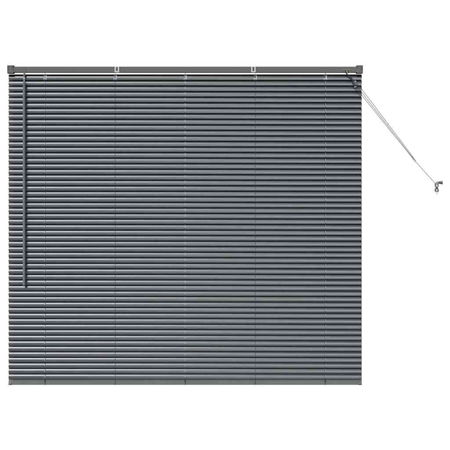 Raam Blind met gordijnen Anders Donkergrijs 80 x 130 cm Aluminium