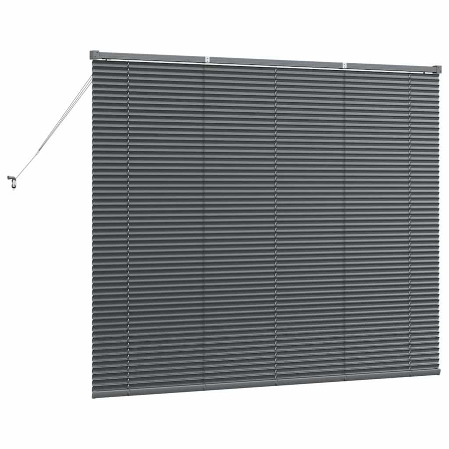 Raam Blind met gordijnen Anders Donkergrijs 80 x 130 cm Aluminium