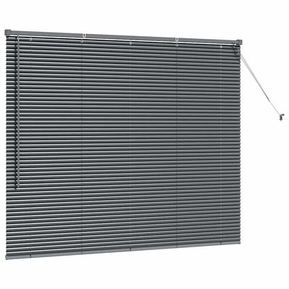 Raam Blind met gordijnen Anders Donkergrijs 80 x 130 cm Aluminium