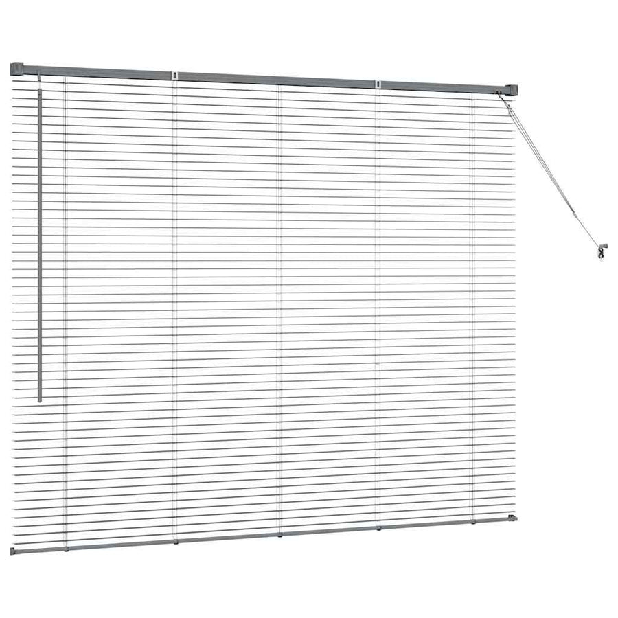 Raam Blind met gordijnen Anders Donkergrijs 80 x 130 cm Aluminium