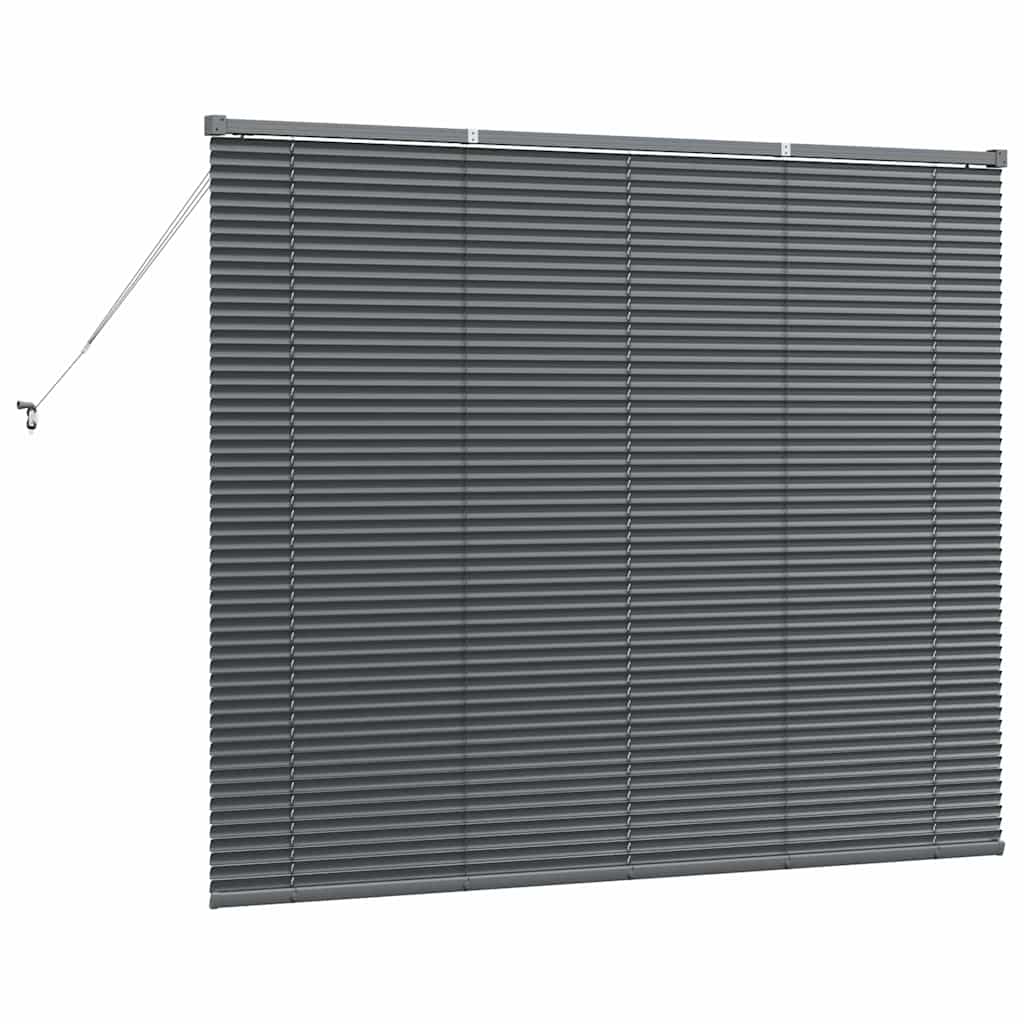Raam Blind met gordijnen Anders Donkergrijs 80 x 130 cm Aluminium