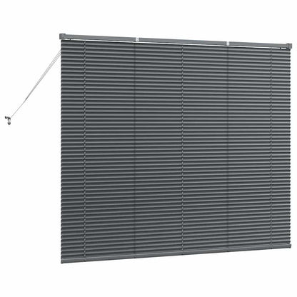 Raam Blind met gordijnen Anders Donkergrijs 80 x 130 cm Aluminium