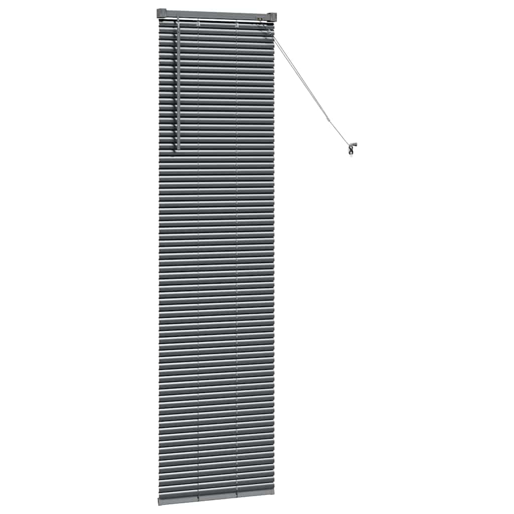 Raam Blind met gordijnen Anders Donkergrijs 80 x 130 cm Aluminium