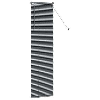 Raam Blind met gordijnen Anders Donkergrijs 80 x 130 cm Aluminium
