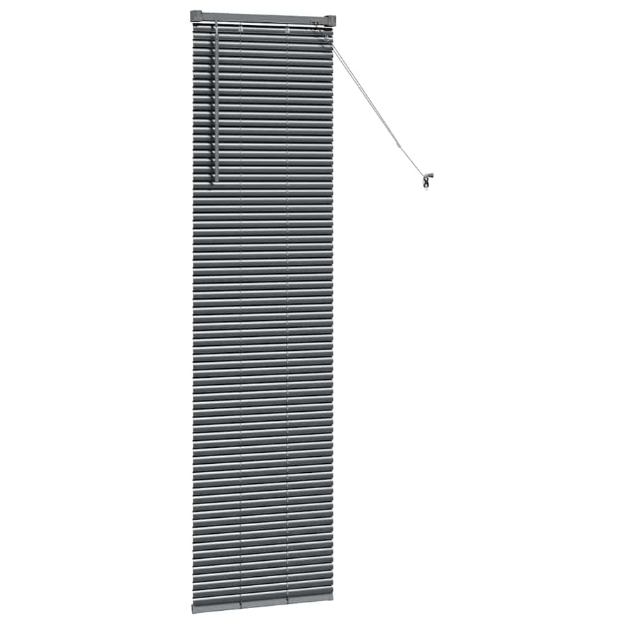 Raam Blind met gordijnen Anders Donkergrijs 80 x 130 cm Aluminium