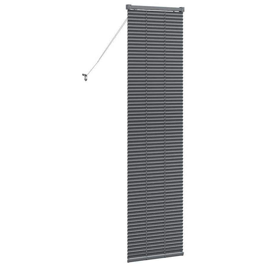 Raam Blind met gordijnen Anders Donkergrijs 80 x 130 cm Aluminium